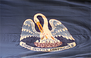 Handpainted Louisiana flag